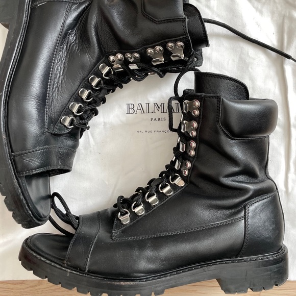 Balmain all leather boots, size 41 (8) - Picture 4 of 6